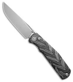 Petrified Fish Lis Button Lock Knife White G-Mascus (4.00" Stonewash)