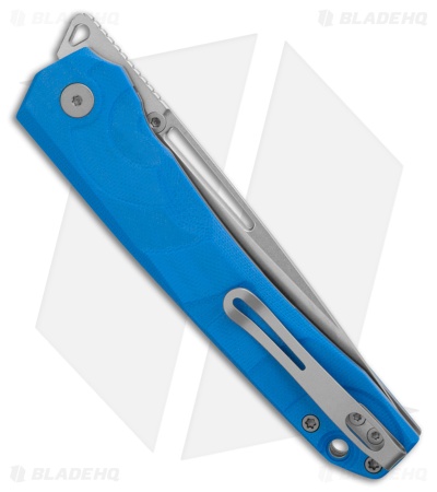 Petrified Fish Ripple Liner Lock Knife Bright Blue G-10 (3.8" SW) PFP11BW