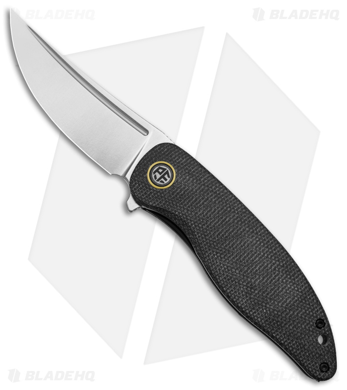 Petrified Fish Simum Liner Black Micarta (Satin) - Blade HQ