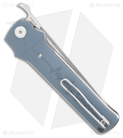 Petrified Fish Tena Liner Lock Knife Gray G-10 (3.8" Satin)