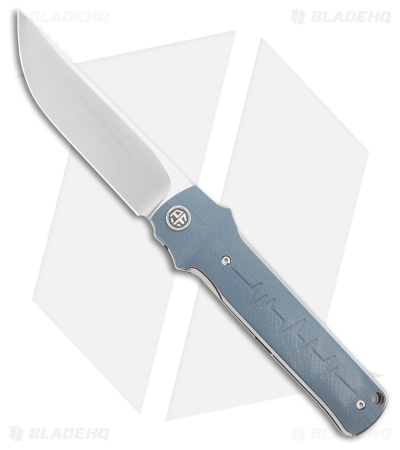 Petrified Fish Tena Liner Lock Knife Gray G-10 (3.8" Satin)