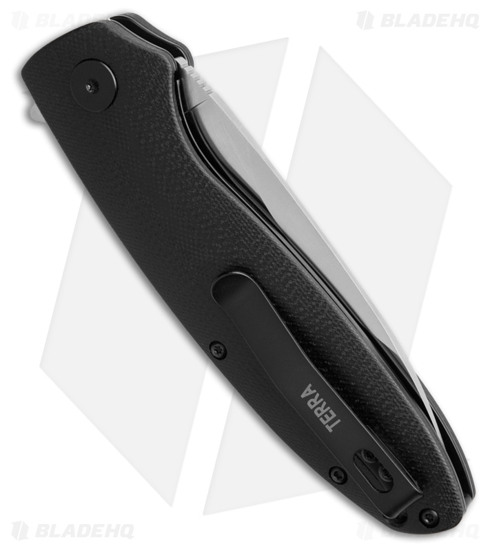 Petrified Fish Terra Liner Lock Knife Black G-10 (3.5" Satin D2) PF8B01