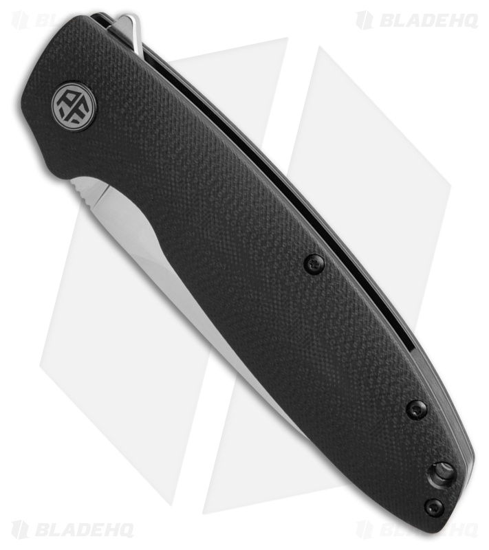 Petrified Fish Terra Liner Lock Knife Black G-10 (3.5" Satin D2) PF8B01