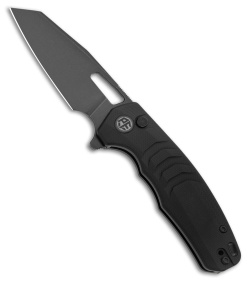 Petrified Fish Trilobite Button Lock Knife Black G-10 (3" PVD 14C28N) PFE17DDW
