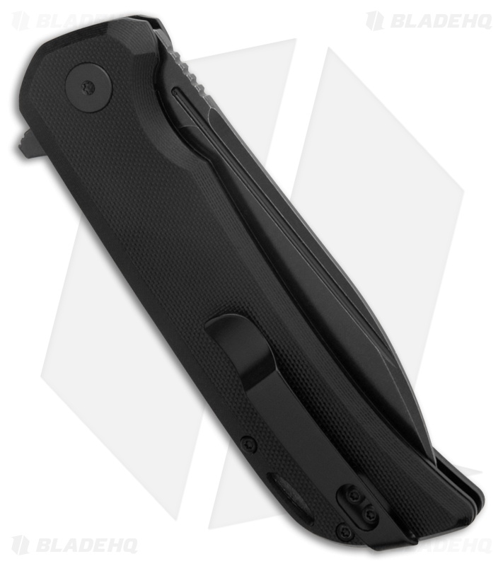 Petrified Fish Tunny Liner Lock Knife Black G-10 (3.9" Black SW) PFB05DDW