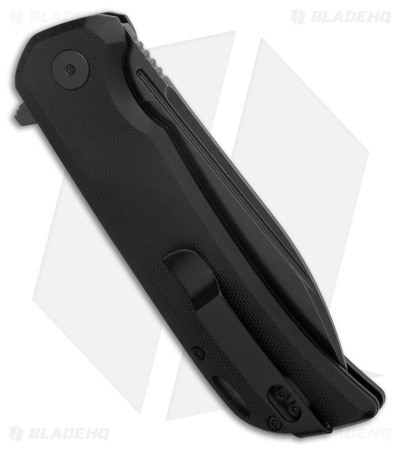 Petrified Fish Tunny Liner Lock Knife Black G-10 (3.9" Black SW) PFB05DDW