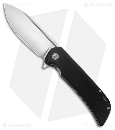 Petrified Fish Tunny Liner Lock Knife Black G-10 (3.9" Satin) PFB05DS