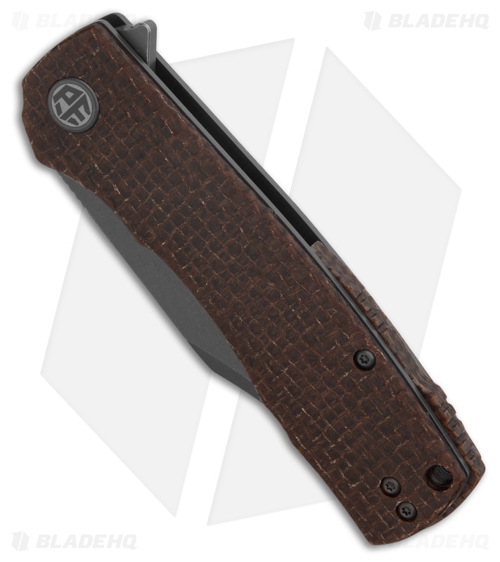 Petrified Fish Victor Knife Brown Micarta Gray SW