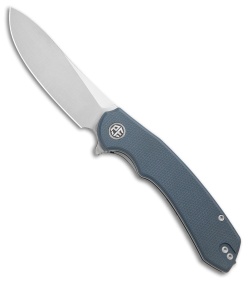 Petrified Fish Waterspout Liner Lock Knife Blue G-10 (3.5" Satin) PFP12BS