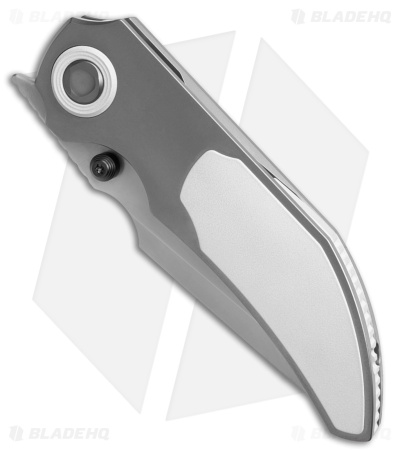 Poikilo Blade Casque Frame Lock KnifeWhite1PTitanium(3.38" Pearlescent SW)*DISC*