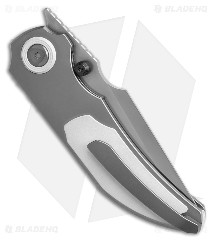 Poikilo Blade Casque Frame Lock KnifeWhite1PTitanium(3.38" Pearlescent SW)*DISC*