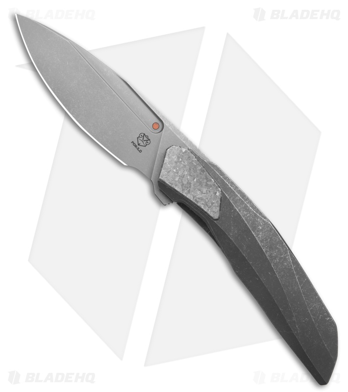 Poikilo Blade Flow Frame Lock Knife Dark Titanium - Blade HQ
