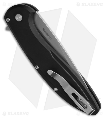 Pro-Tech Cambria 2 Button Lock Knife Black Al/Techno Carbo Red Inlay (3.5" SW)