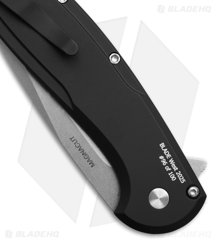 Pro-Tech Cambria Button Lock Knife Black Aluminum + Maple Burl (3.5" SW)