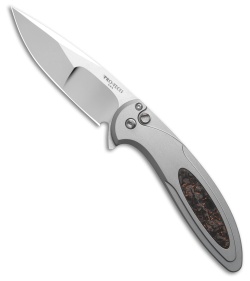 Pro-Tech Custom Cambria Knife Gray Aluminum + TechnoCarbo Copper (3.5" Mirror)