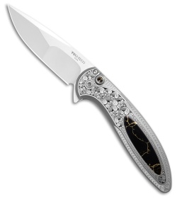 Pro-Tech Custom Cambria Knife Bruce Shaw Engraved Mike Irie (3.5&quot; Two-Tone) | 226139