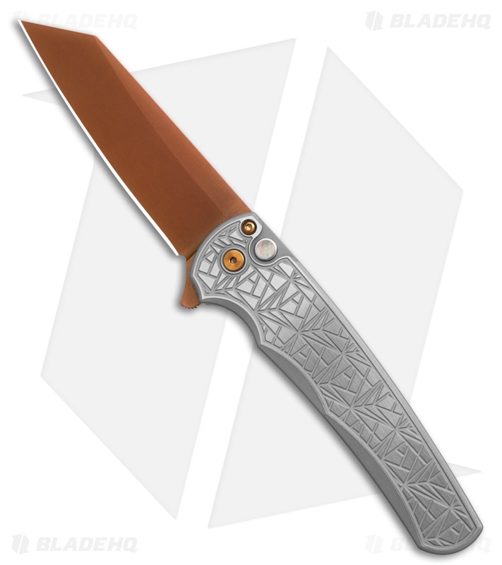 Pro-Tech Malibu Button Lock Knife Tumbled 17-4 Nexus (3.25" Copper Rose)