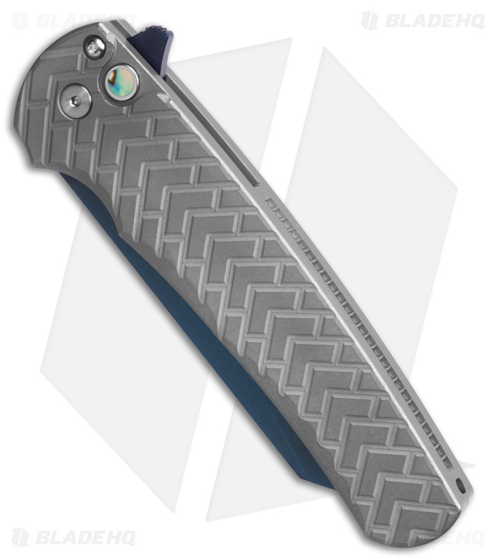Pro-Tech Malibu Custom Reverse Tanto Button Lock Knife SW 17-4 Steel (3.3" Blue)