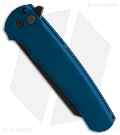Pro-Tech Malibu MagnaCut Button Lock Knife Blue Aluminum (3.25" DLC)