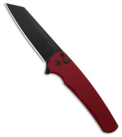 Pro-Tech Malibu Reverse Tanto Button Lock Knife Solid Red Aluminum (3.25" DLC)