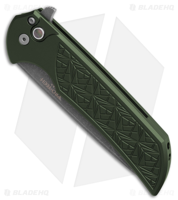 Pro-Tech Mordax 20-CV Button Lock Knife Green Nexus Al (3.5" Acid Wash)