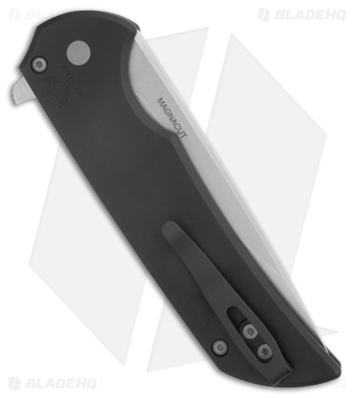 Pro-Tech Mordax Button Lock Flipper Knife Black (3.5" Stonewash MagnaCut) MX101
