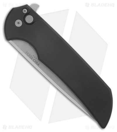 Pro-Tech Mordax Button Lock Flipper Knife Black (3.5" Stonewash MagnaCut) MX101