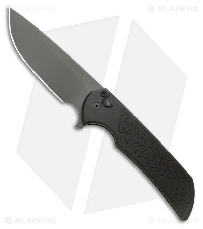 Pro-Tech Mordax Button Lock Knife Black Al Operator Gridlock (3.5" DLC S45VN)
