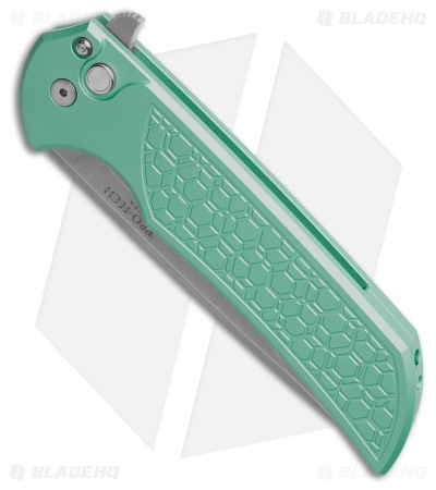 Pro-Tech Mordax MagnaCut Button Lock Knife Gridlock Teal Blue Al (3.5" SW)