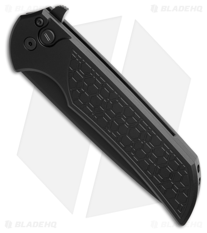 Pro-Tech Mordax Operator MagnaCut Button Lock Knife Gridlock Black (3.5" DLC)