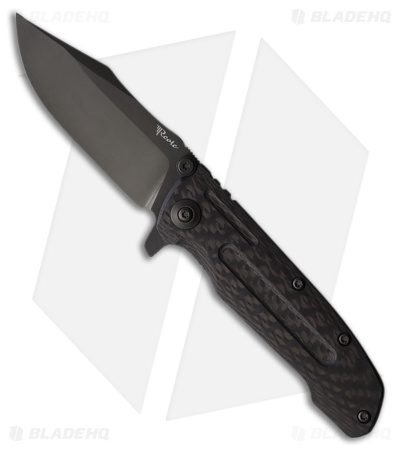 Reate 9D-V2 Frame Lock Knife Carbon Fiber/Black Titanium (3.5" Black DLC)