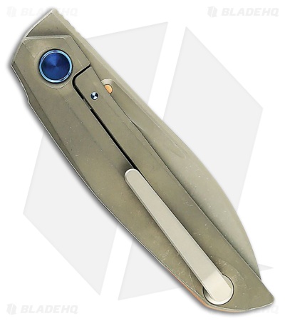 Reate Knives VK Anub Frame Lock Knife Dark SW Titanium (3.25" Gray SW)