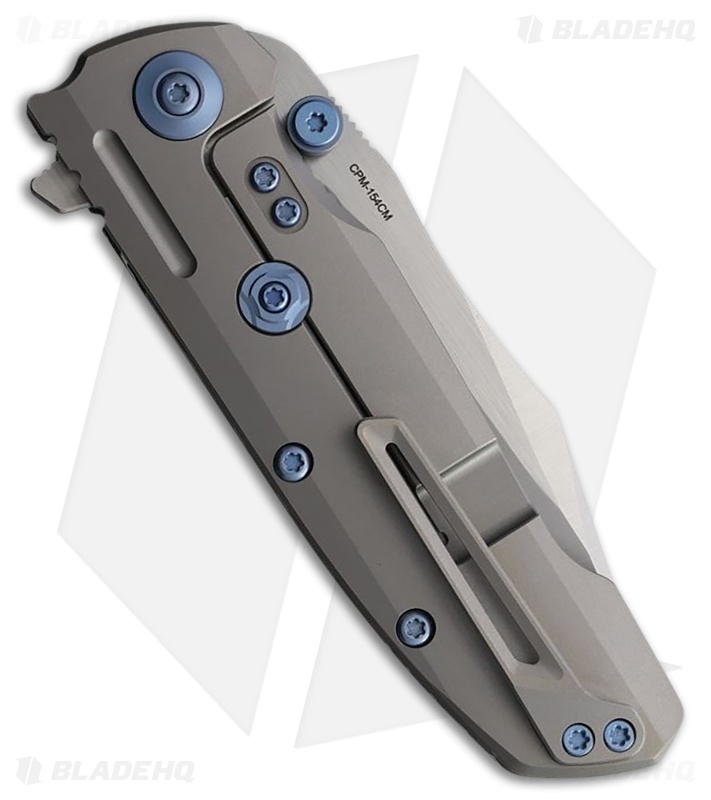 Reate Knives 9D-V2 Frame Lock Knife Gray Ti/White Storm FatCarbon (3.5" Satin)