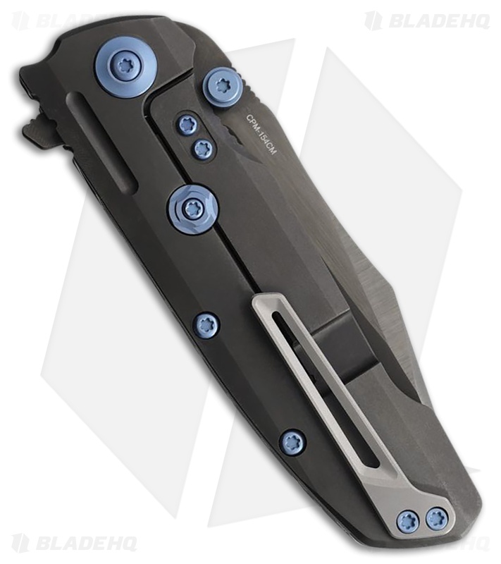 Reate Knives 9D-V2 Frame Lock Knife Black Ti/White Storm FatCarbon (3.5" DLC)