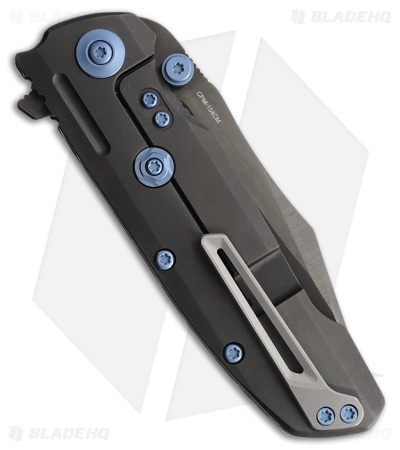 Reate Knives 9D-V2 Frame Lock Knife Black Ti/White Storm FatCarbon (3.5" DLC)