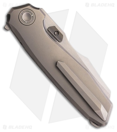 Reate Knives Mantis Liner Lock Knife Bead Blast Titanium (3.75" Satin Elmax)