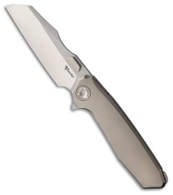 Reate Knives Mantis Liner Lock Knife Bead Blast Titanium (3.75" Satin Elmax)