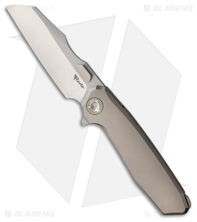 Reate Knives Mantis Liner Lock Knife Bead Blast Titanium (3.75" Satin Elmax)
