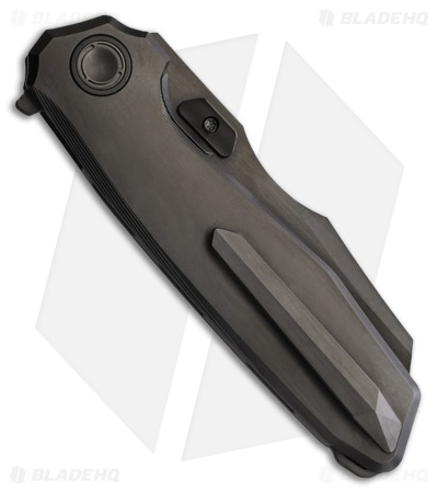 Reate Knives Mantis Liner Lock Black DLC Titanium (3.75" Black DLC Elmax)
