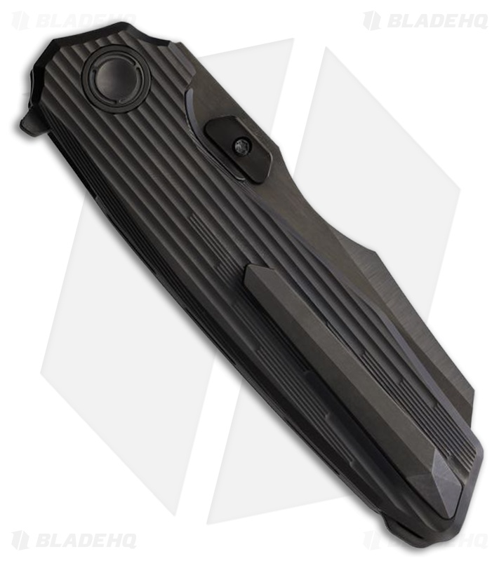 Reate Knives Mantis Liner Lock Knife Milled Black DLC Ti (3.75" Black DLC Elmax)