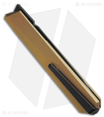 REMETTE ELIGO Liner Lock Knife Gold Titanium (2.8" Black M390)