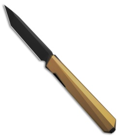 REMETTE ELIGO Liner Lock Knife Gold Titanium (2.8" Black M390)