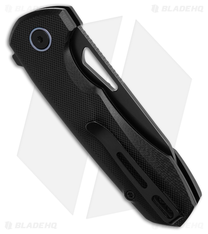 REMETTE RT-Camel Button Liner Lock Knife Black G-10 (2.75" Black)
