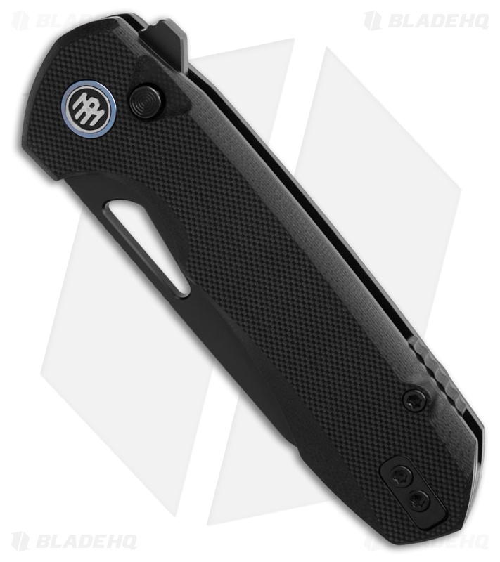 REMETTE RT-Camel Button Liner Lock Knife Black G-10 (2.75" Black)