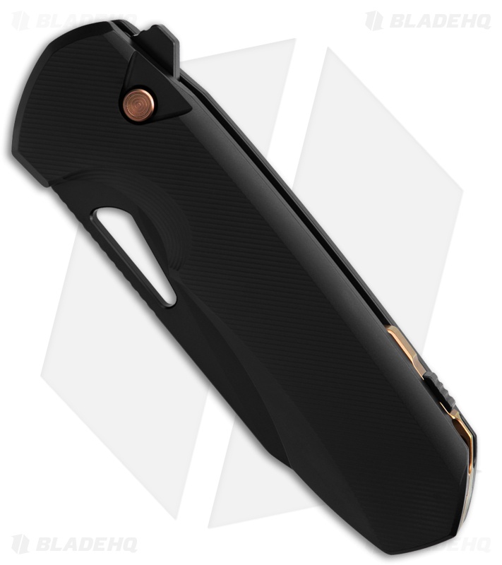 REMETTE RT-Camel Button Liner Lock Knife Black Titanium (2.75" Black)