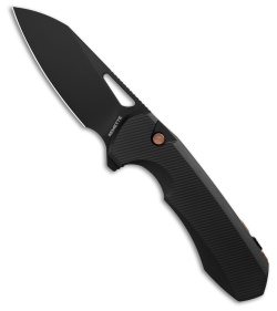 REMETTE RT-Camel Button Liner Lock Knife Black Titanium (2.75" Black)