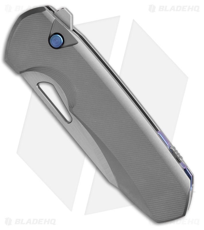 REMETTE RT-Camel Button Liner Lock Knife Titanium (2.75" Satin)