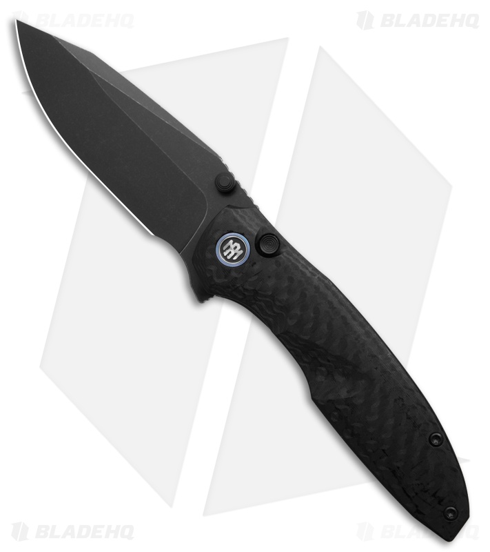 REMETTE RT-Cool Whale Button Liner Lock Knife Black G-10 (3.6" Black)