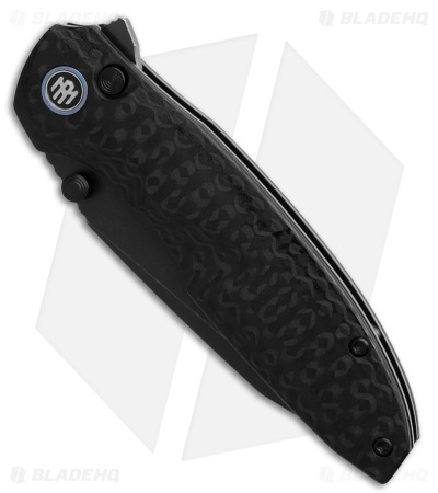 REMETTE RT-Cool Whale Button Liner Lock Knife Black G-10 (3.6" Black)
