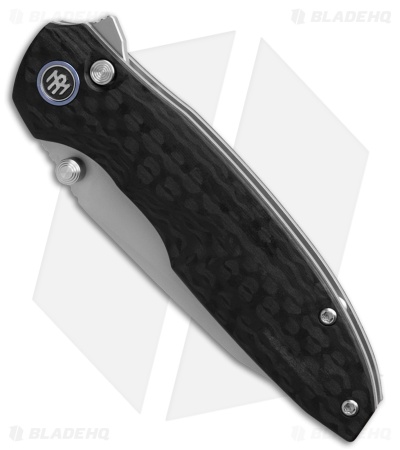 REMETTE RT-Cool Whale Button Liner Lock Knife Black G-10 (3.6" Sandblast)
